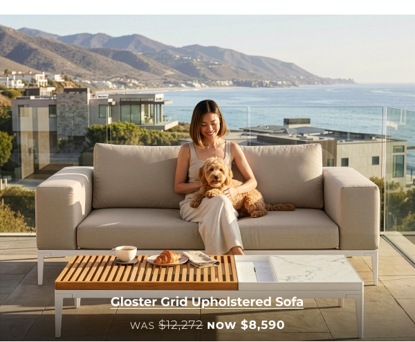 Gloster Grid Upholstered Sofa