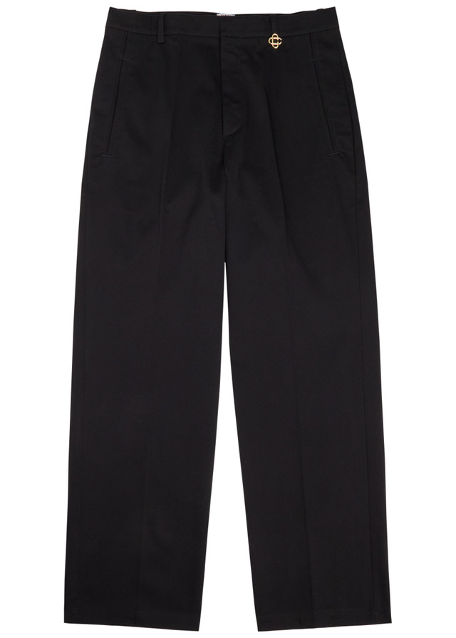 CASABLANCA Straight-leg stretch-cotton trousers