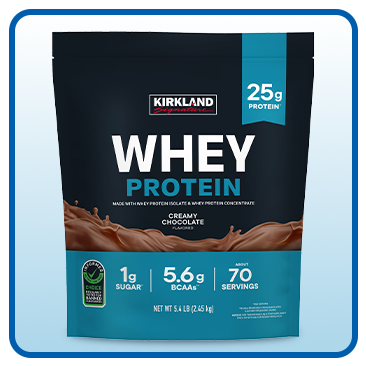 Kirkland Signature Whey Protein, Creamy Chocolate, 5.4lbs