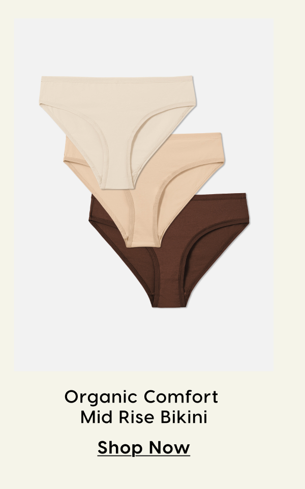 Organic Comfort Mid Rise Bikini 3 Pack