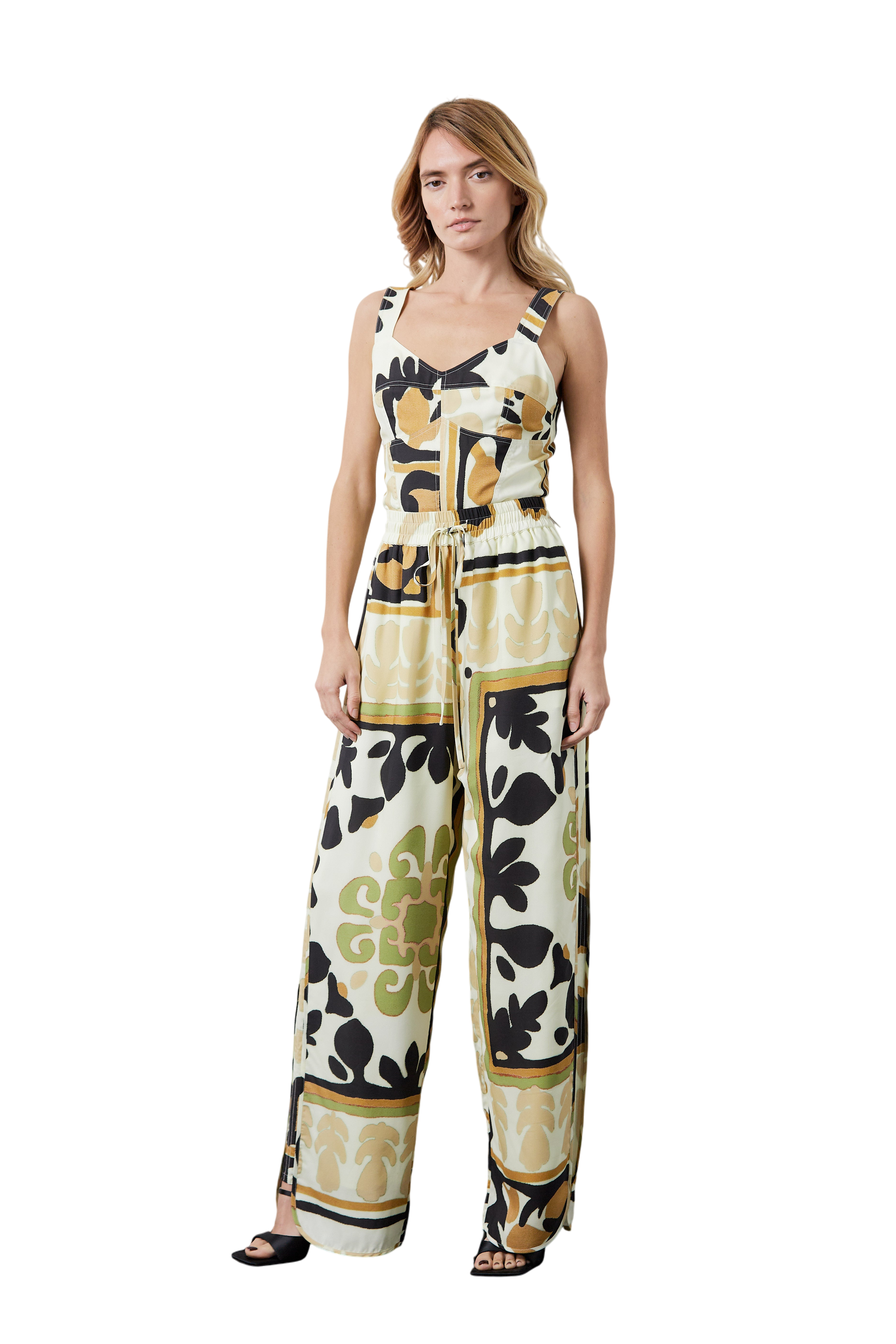 Image of Diosa Tapestry Print Bustier Top