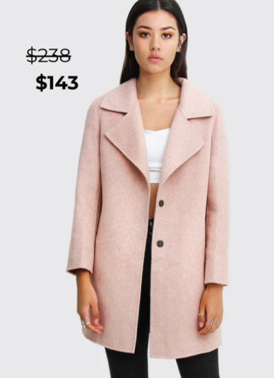 Ex-Boyfriend Wool Blend Oversized Jacket - Blush