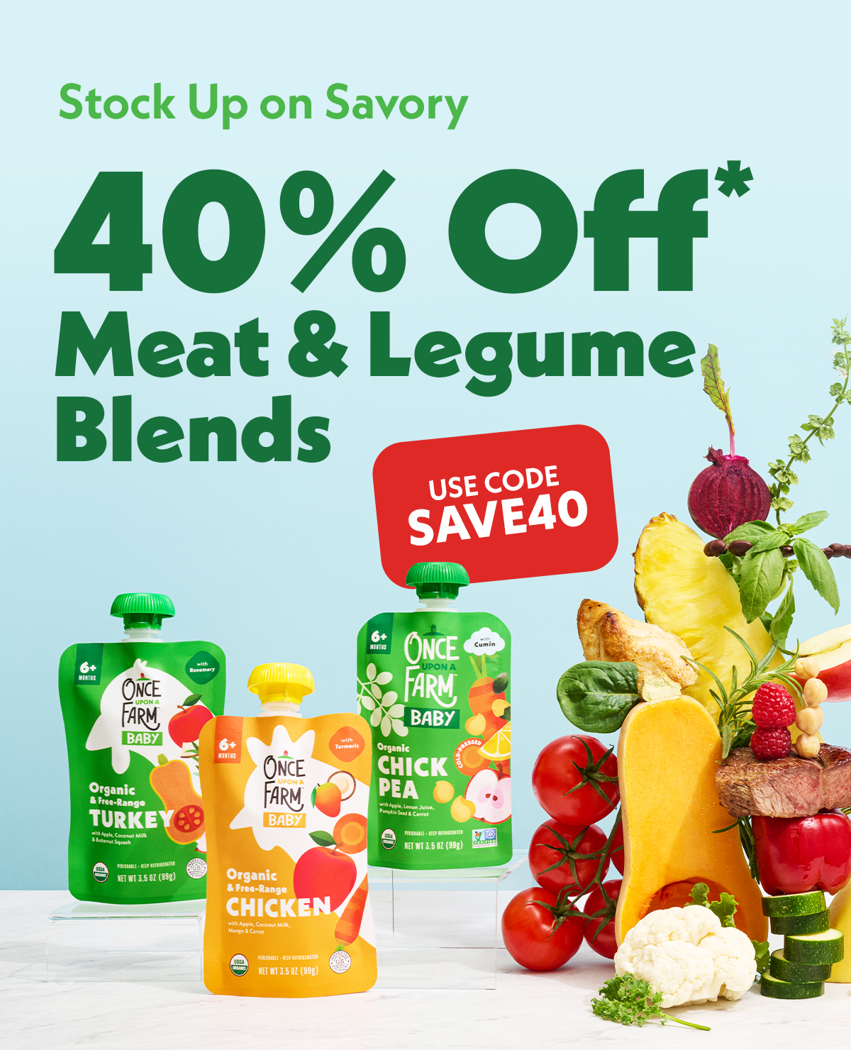 40% OFF Meat & Legume Blends in a subscription box with code SAVE40