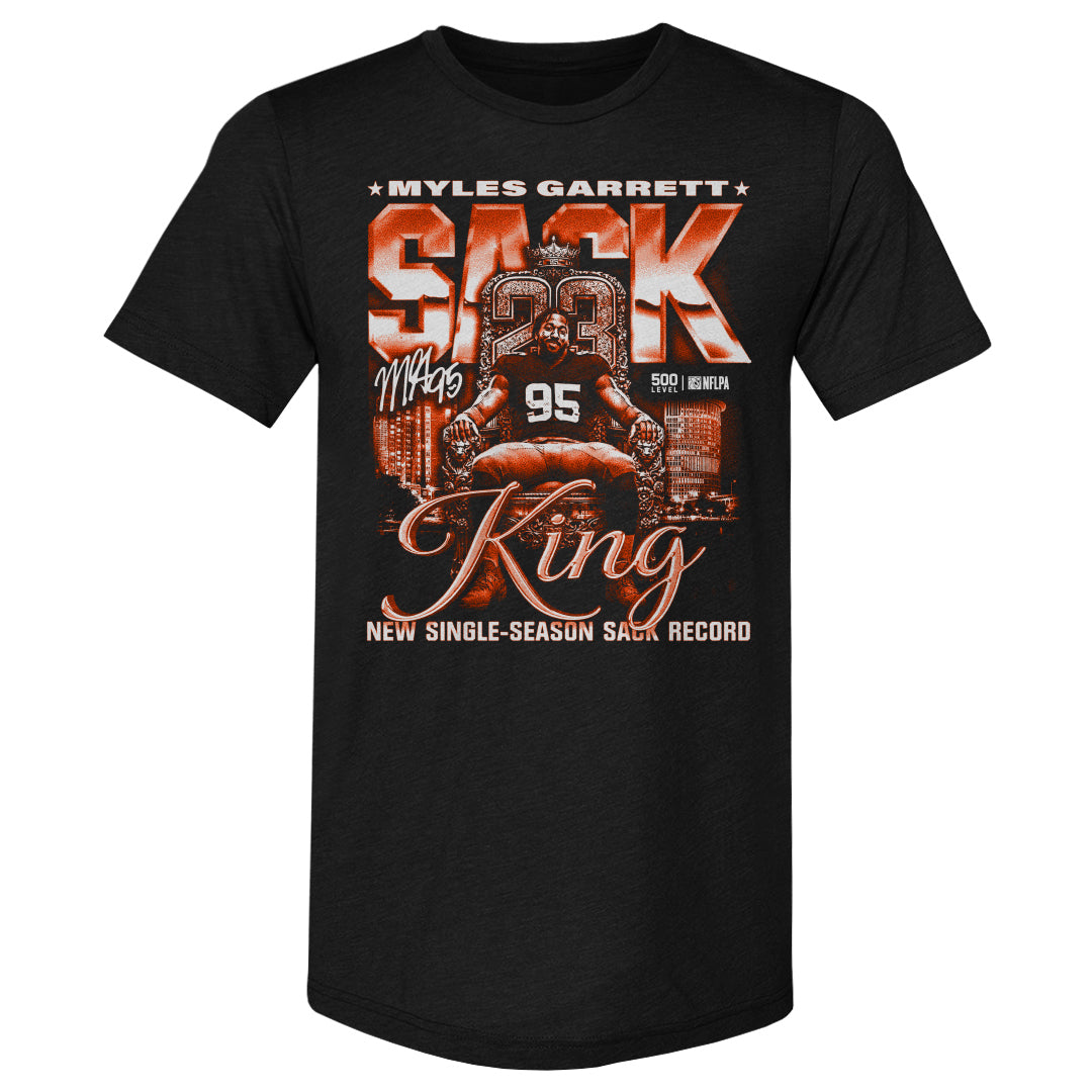 Image of Myles Garrett Cleveland Sack King WHT