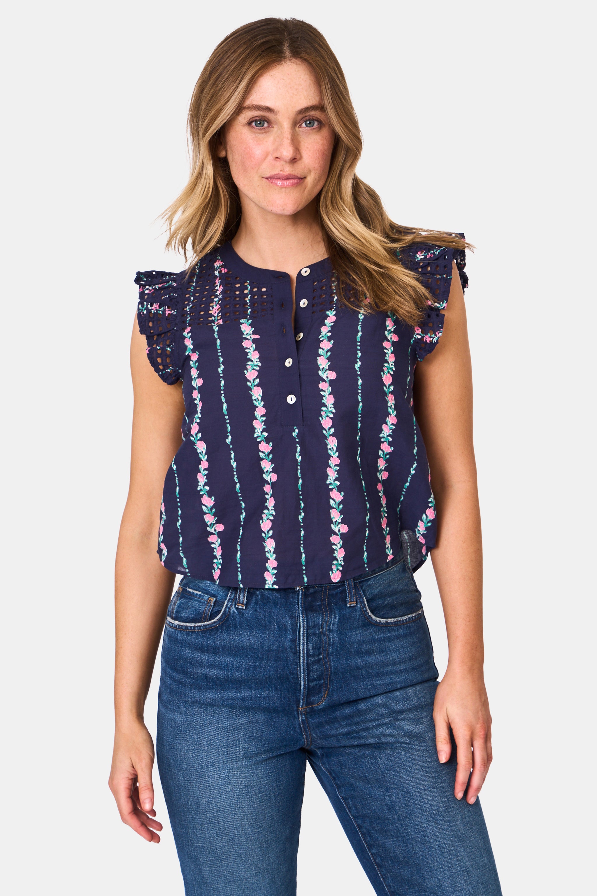 Image of Alba Eyelet Ruthie Top