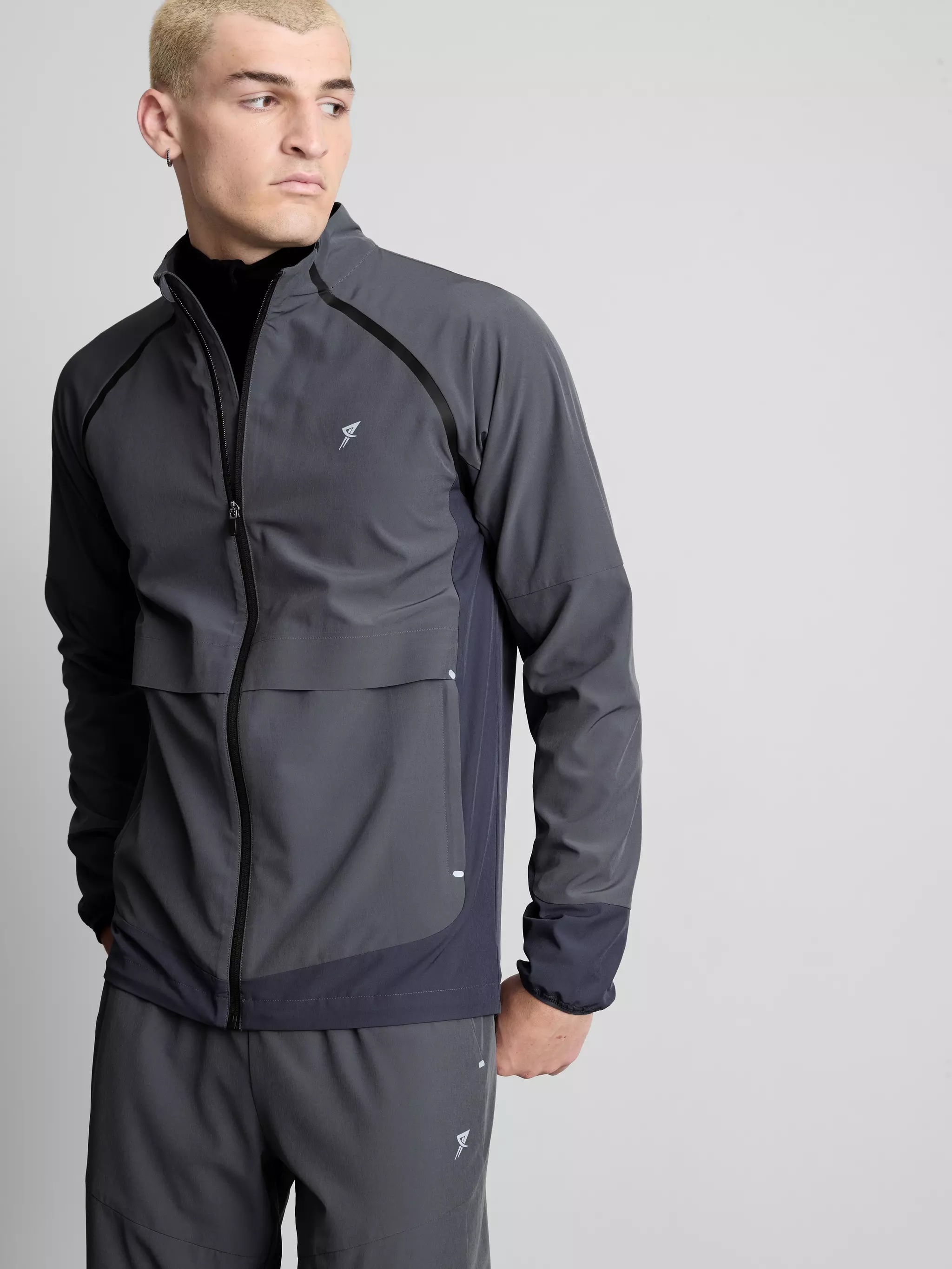Man wearing Zip-Up Active Jacket