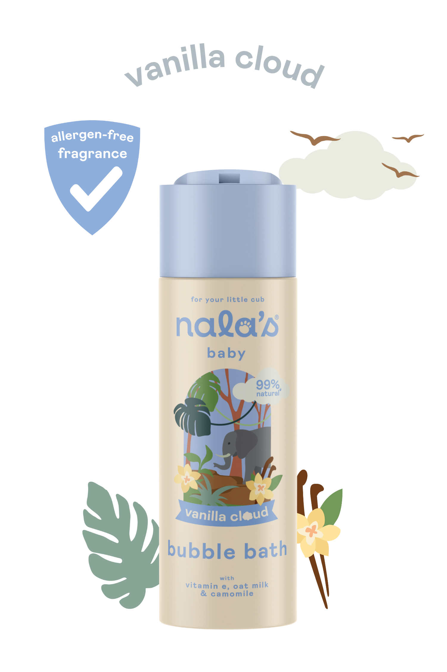 Image of Nala's Baby Vanilla Cloud Bubble Bath 200ml