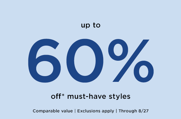 Up to 60% off