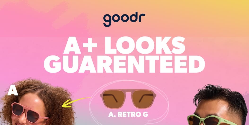 Shop goodr A+ Looks Guaranteed: retro g