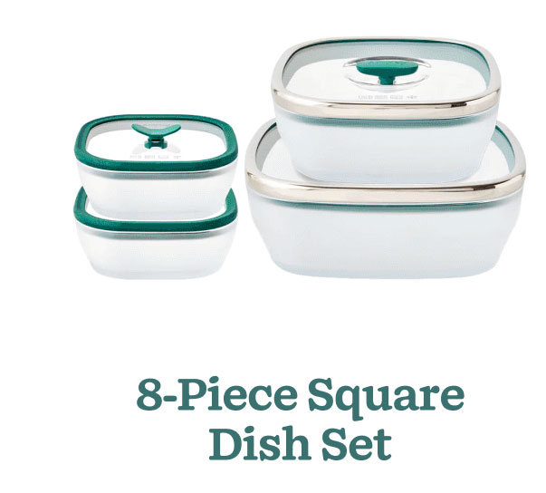 8-Piece Square Dish Set 