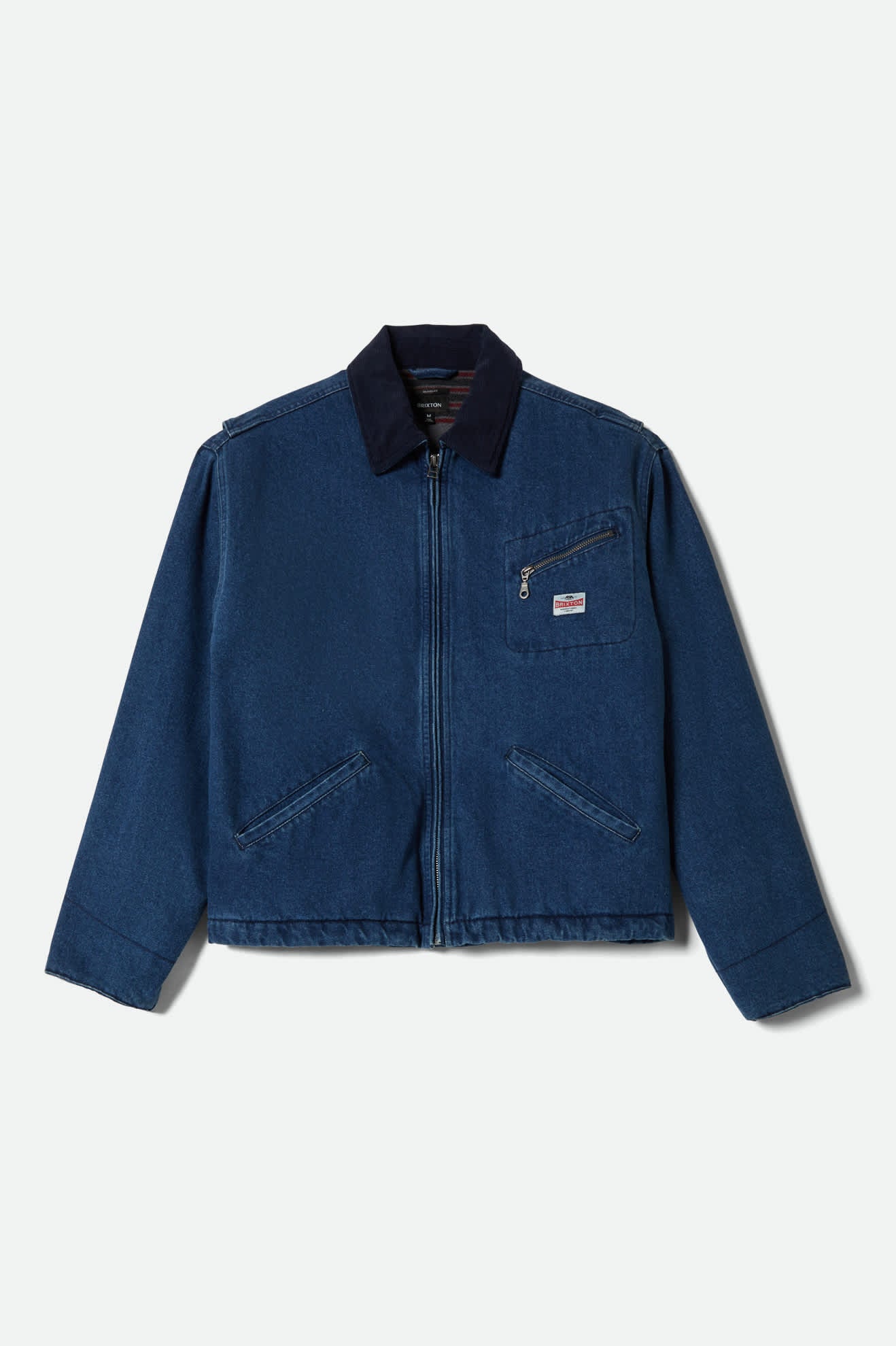 Image of Altered Threads Lined Garage Jacket - Medium Wash Denim