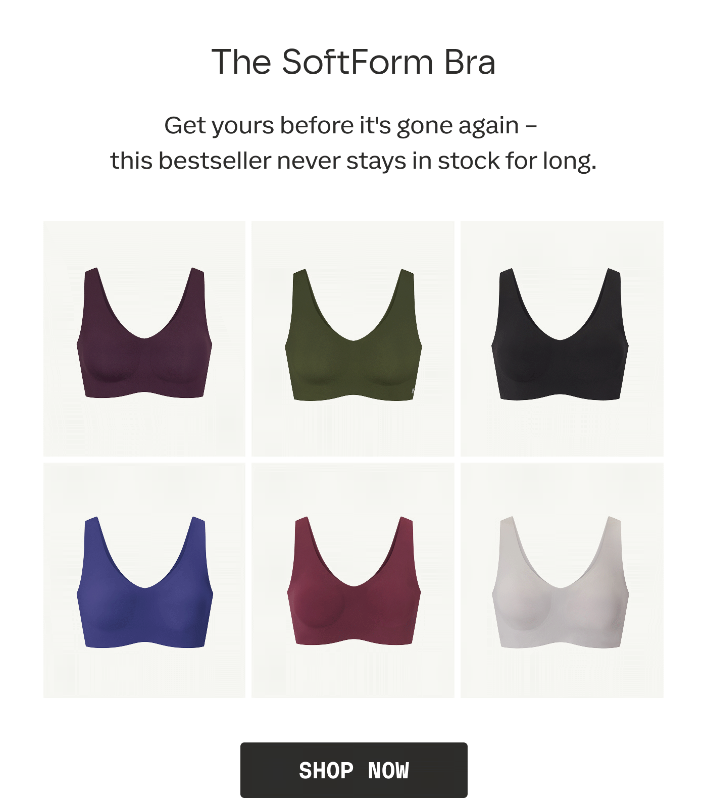 The SoftForm Bra | Get yours before it's gone again - this bestseller never stays in stock for long. | SHOP NOW