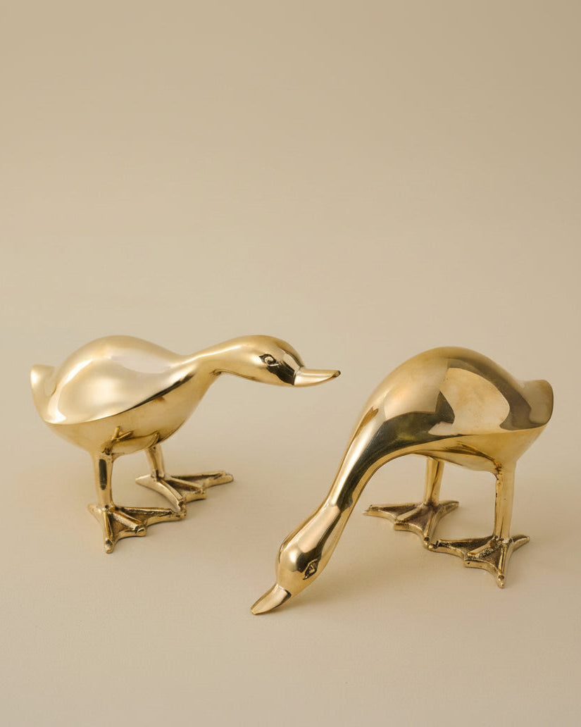 Antique Inspired Solid Brass Duck