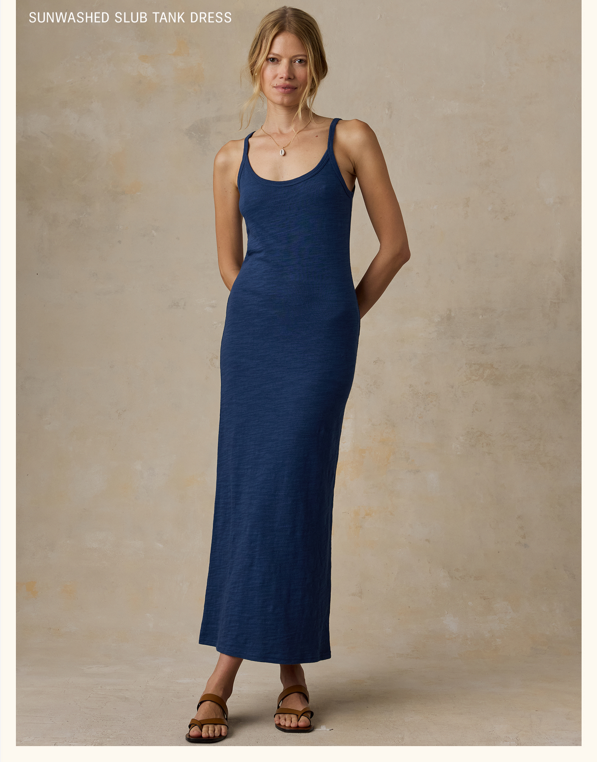 Sunwashed Slub Tank Dress
