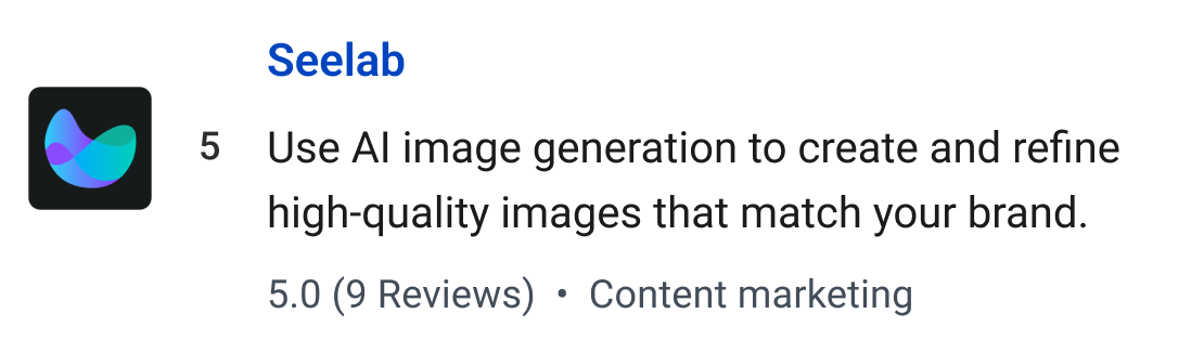 Seelab: Use AI image generation to create and refine high-quality images that match your brand.