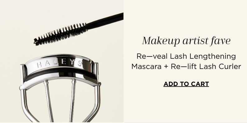 Makeup artist fave: Re-veal Lash Lengthening Mascara + Re-lift Lash Curler