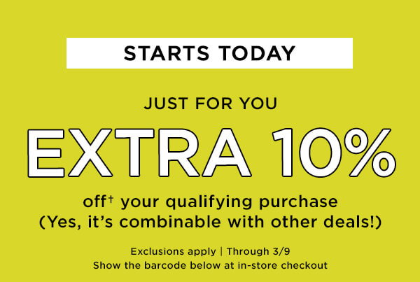 Extra 10% off