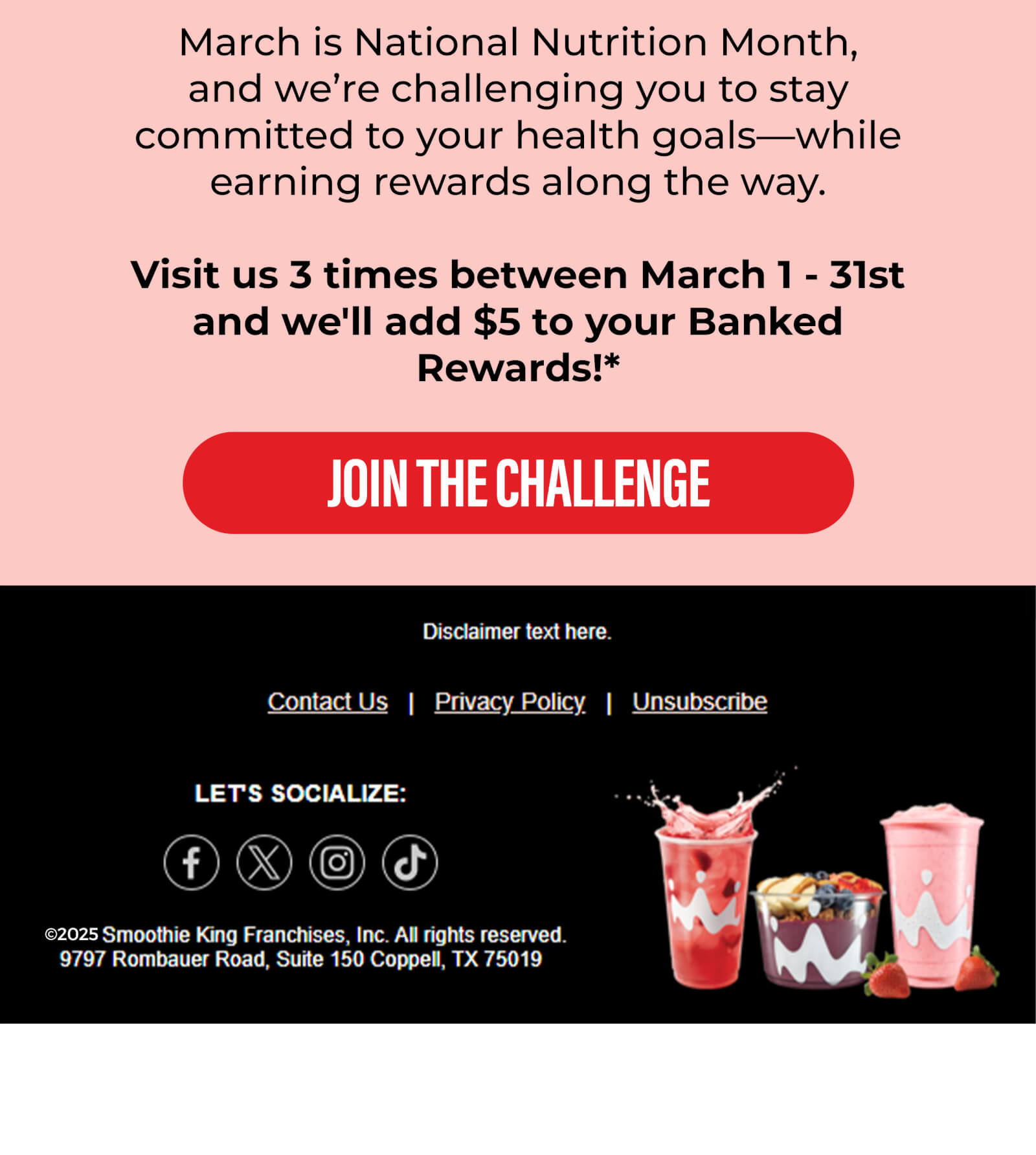 Ready for a challenge? Buy 3 times in March and get $5 in Banked Rewards added to your account!