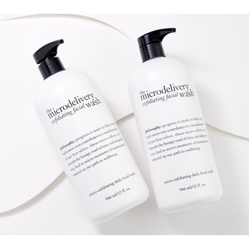 philosophy microdelivery exfoliating facial wash 32oz duo