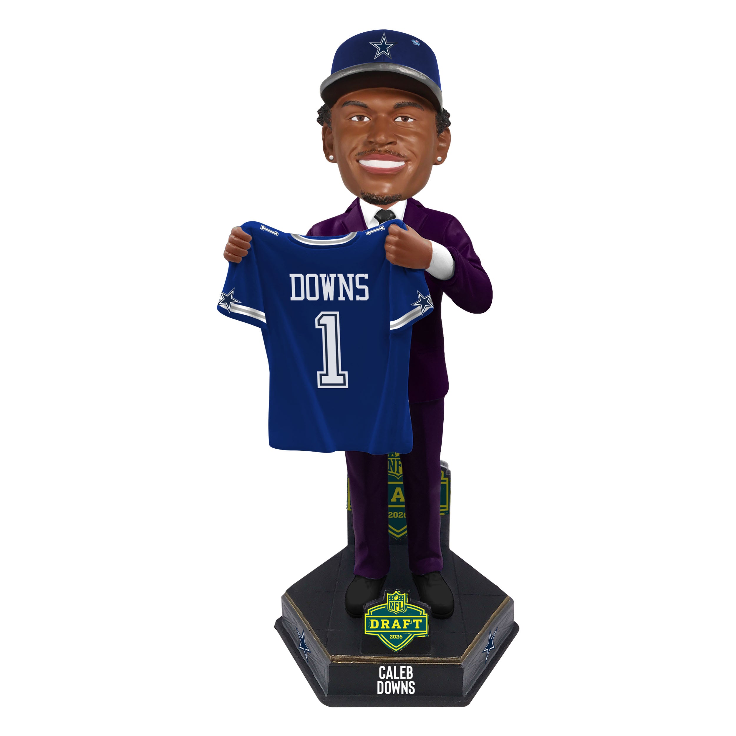 Image of Caleb Downs Dallas Cowboys 2026 NFL Draft Pick Number 11 Bobblehead