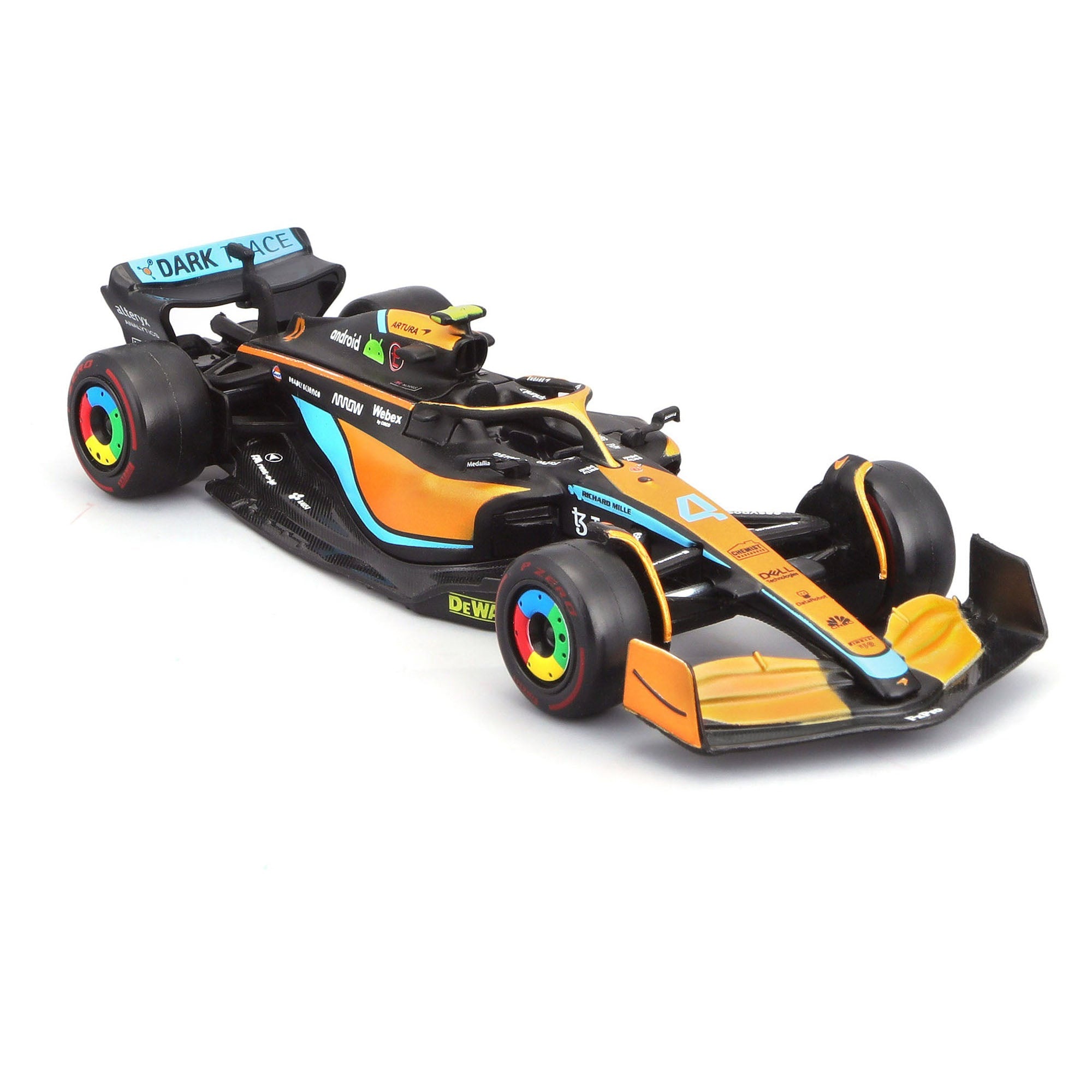 Image of Bburago 1:43 2022 F-1 McLaren MCL 36 #4 Norris