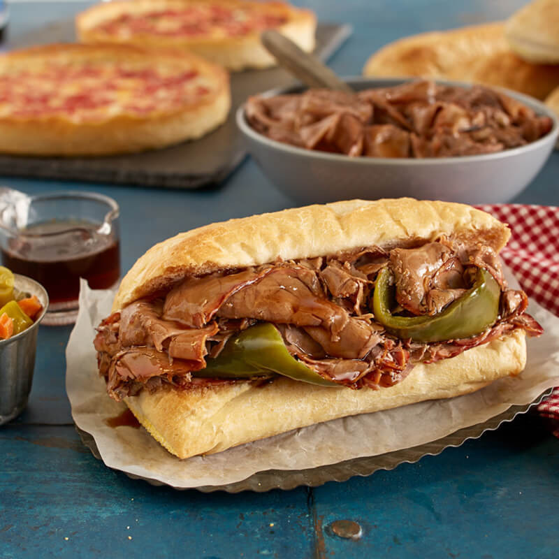 Image of Portillo's Italian Beef Kit & 2 Lou's Pizzas