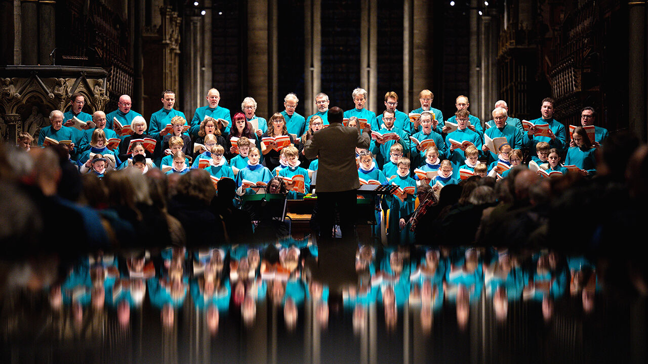 Salisbury Cathedral choir perform.