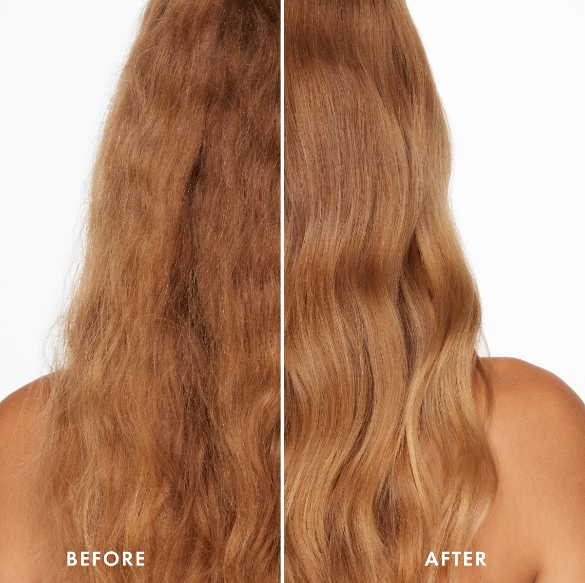before & after of healthy hair