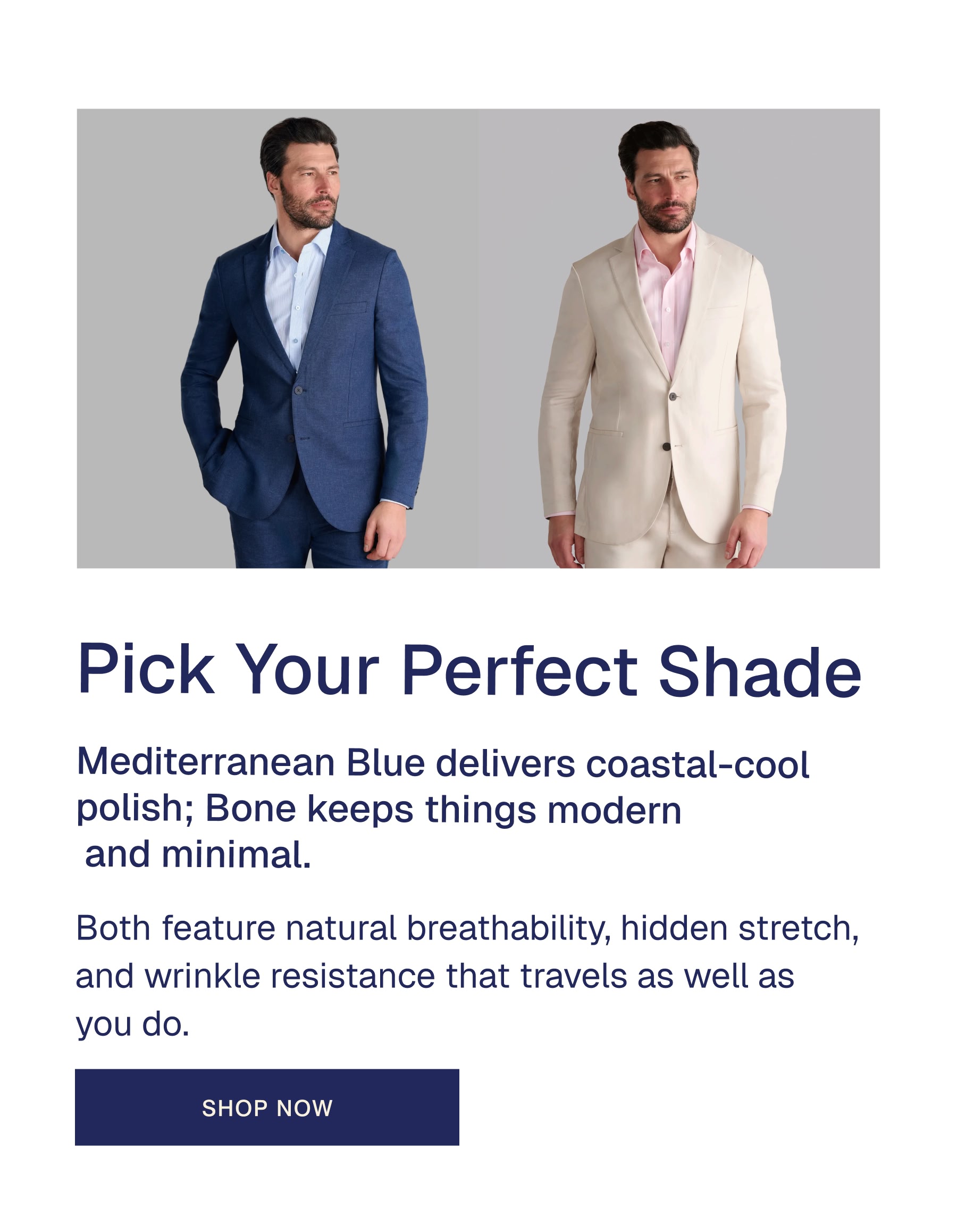Pick Your Perfect Shade Mediterranean Blue delivers coastal-cool polish; Bone keeps things modern  and minimal. 