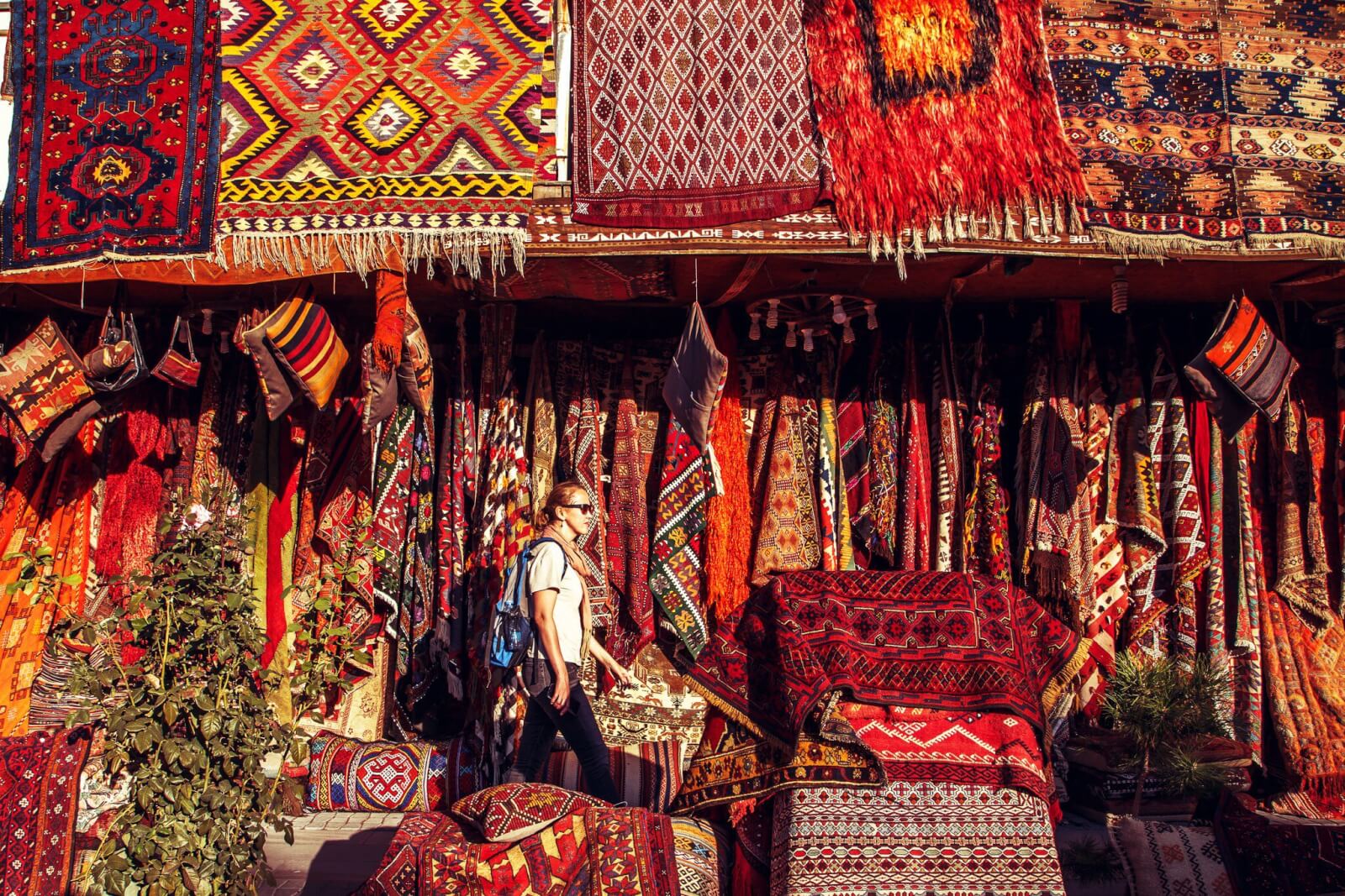 Rugs for sale, Cappadocia, Turkey