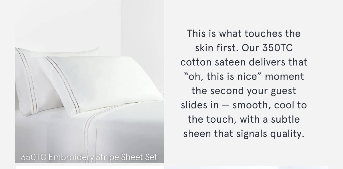350TC Embroidery Stripe Sheet Set