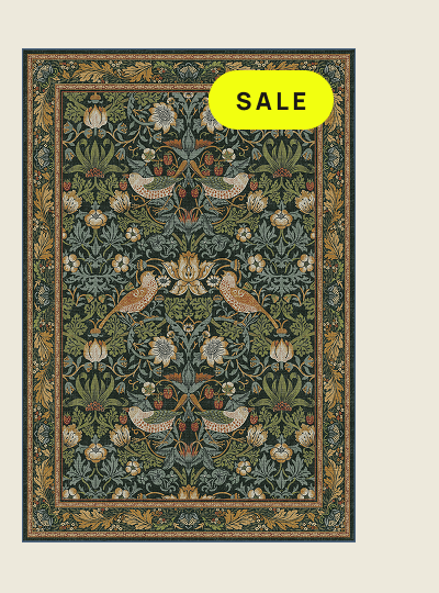 Strawberry Thief Indigo Flatwoven Rug