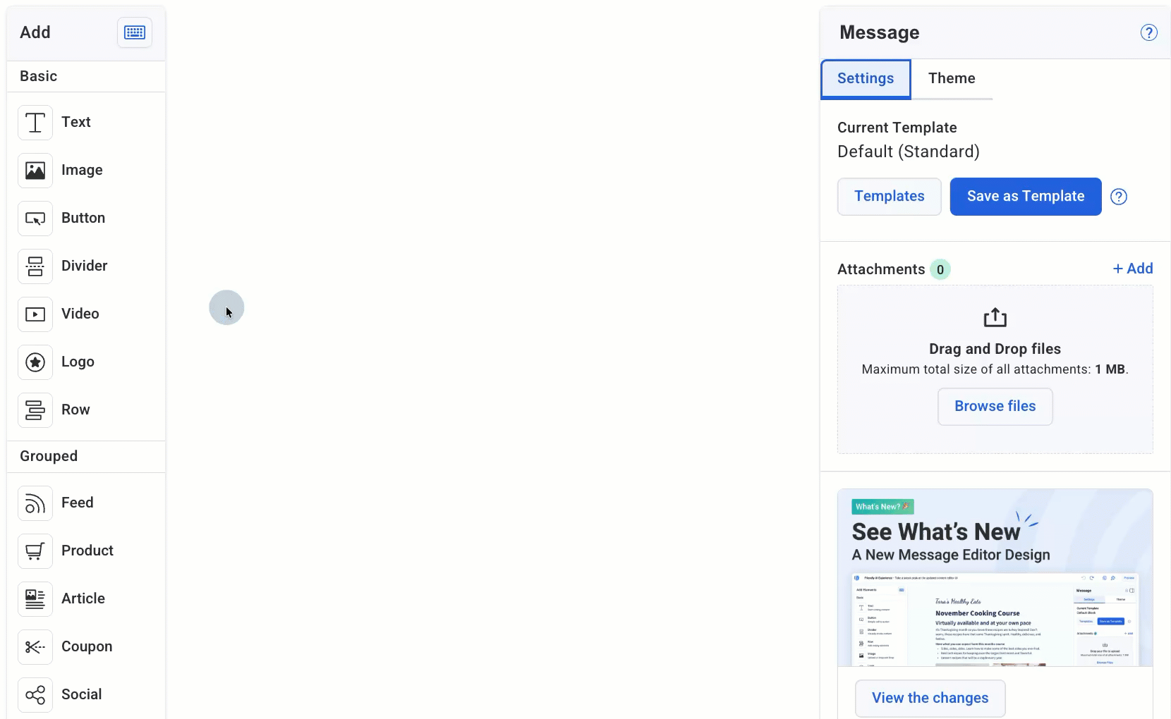 GIF showing how to get started with Canva in AWeber