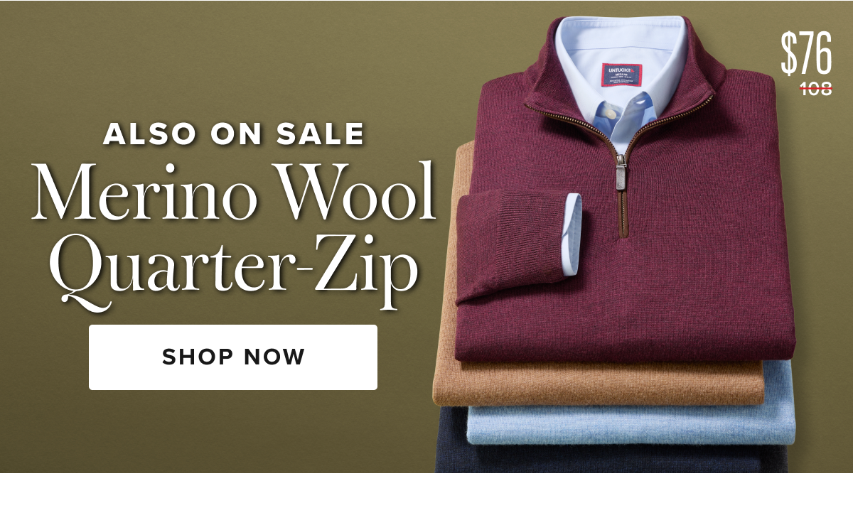 Also on sale $76 merino wool quarter-zip