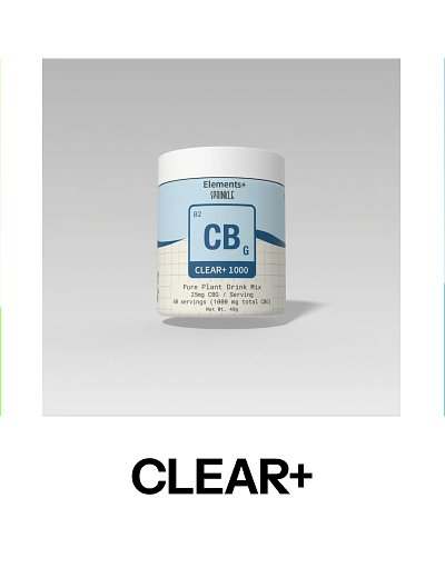 Clear+ cbg clear+1000 Pure Plant Drink Mix 30 servings Citrus flavor 100 mg CBG per serving