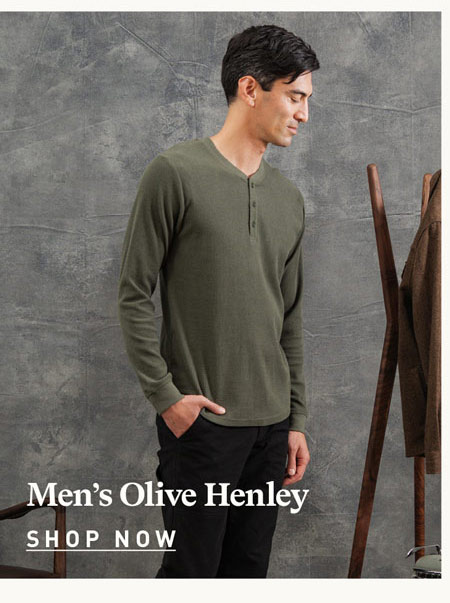 Men's Olive Henley
