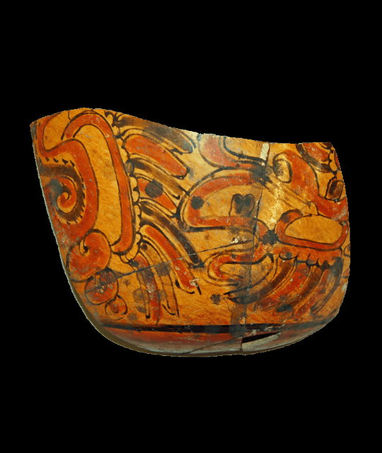 Decorated bowl made for drinking chocolate.
