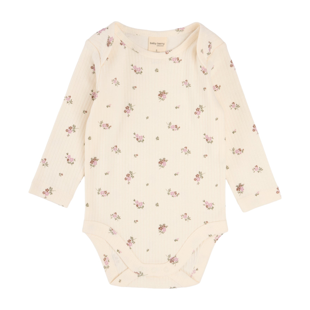 Babies' Organic Cotton Rib Long Sleeve Bodysuit
