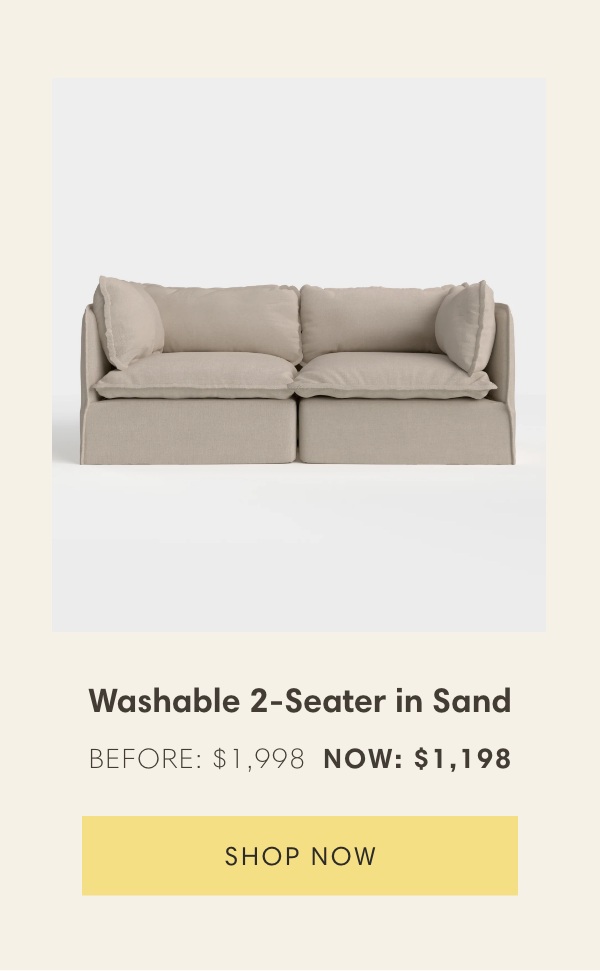 Washable 2-Seater in Sand