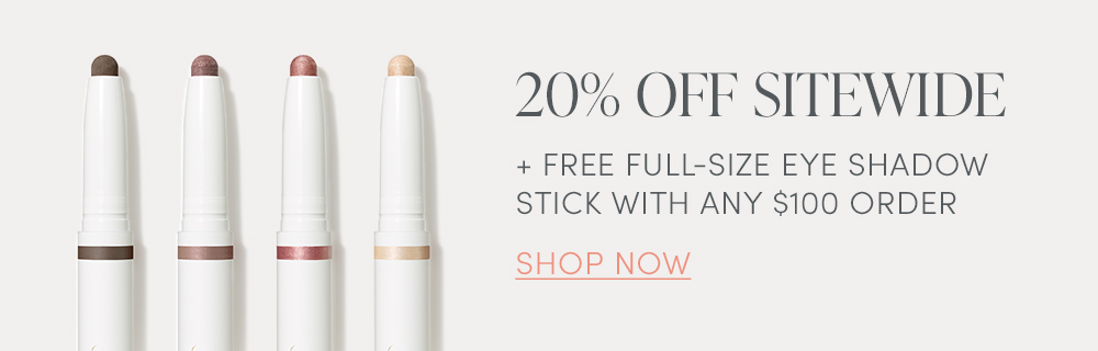 20% off + free gift on orders $100+