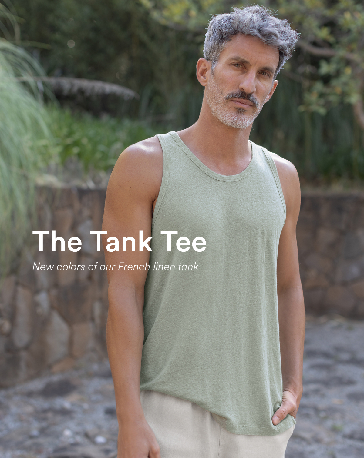 The Tank Tee. New colors of our French linen tank. 