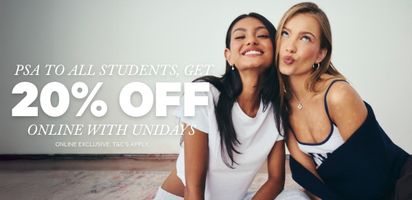 PSA to all students, get 20% off online with unidays. Online Exclusive. T&C's Apply.