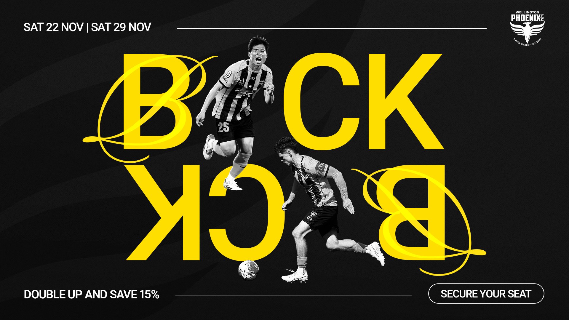 Sat 22 Nov | Sat 29 Nov | Double up & save 15% | Secure your seat