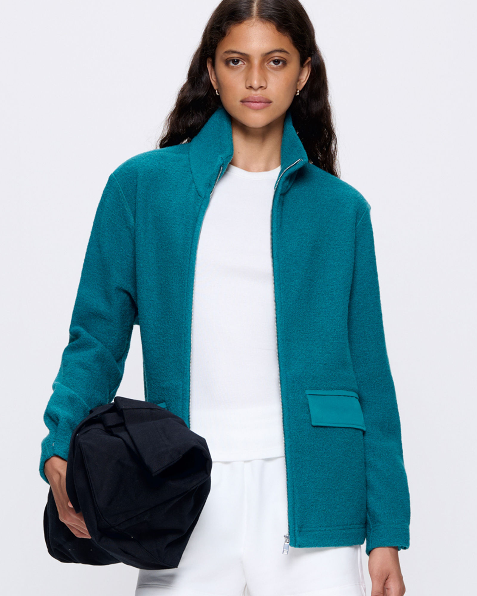 Womens DNA Utility Wool Jacket - Scarab Teal