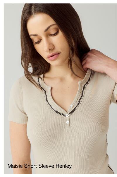Shop Maisie Short Sleeve Henley