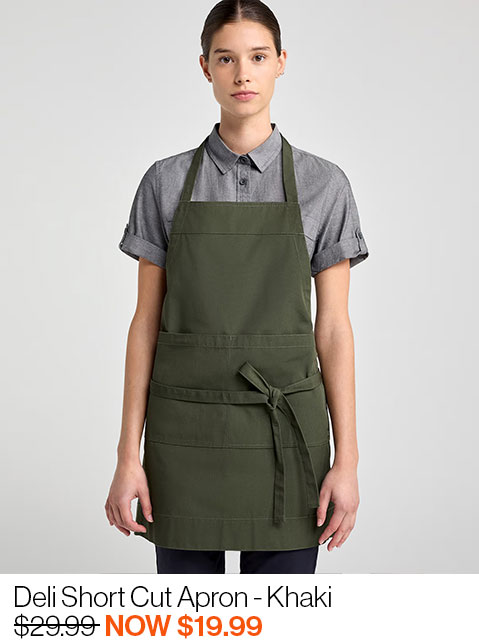 Deli Short Cut Apron - Khaki