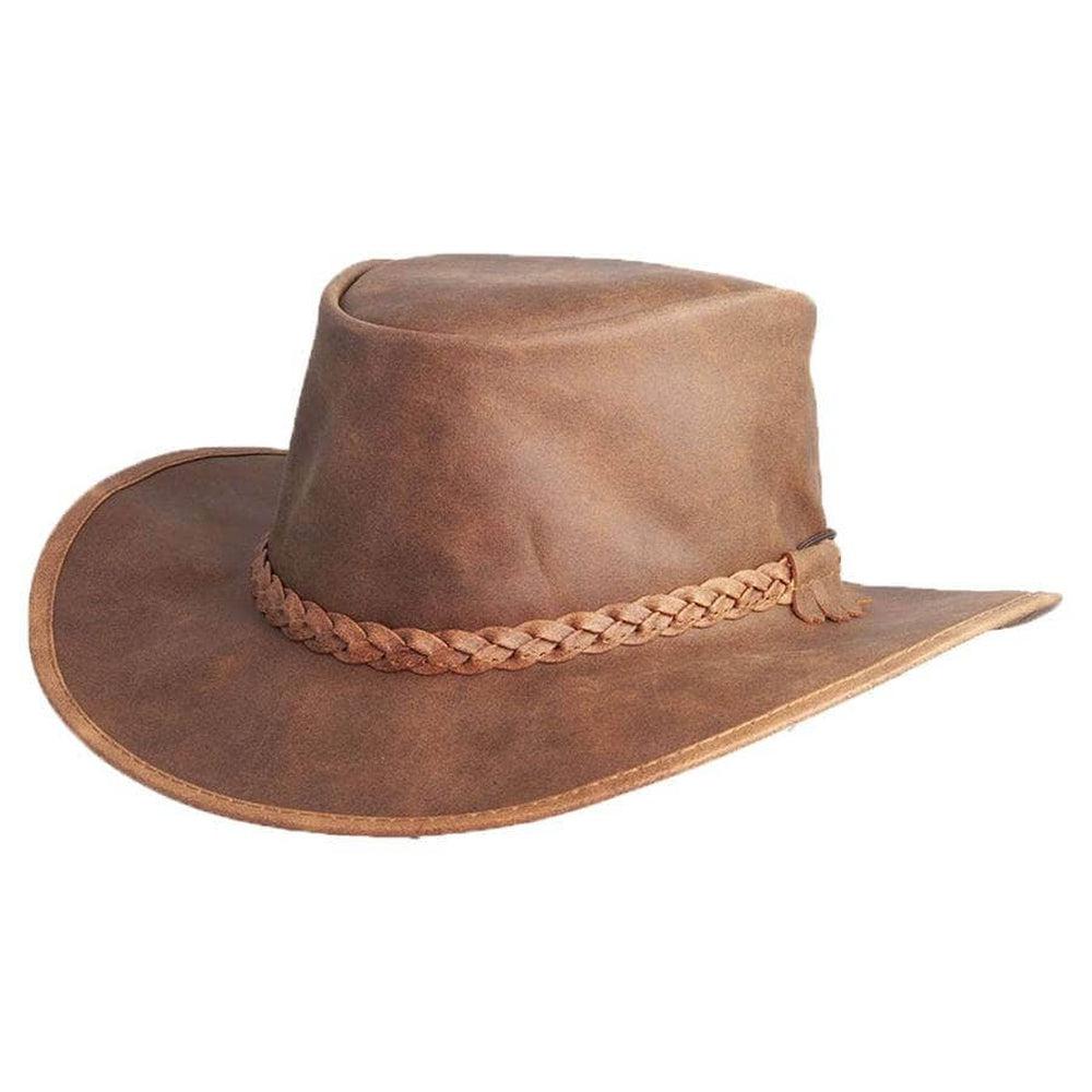 Image of Crusher | Mens Copper Crushable Leather Outback Hat
