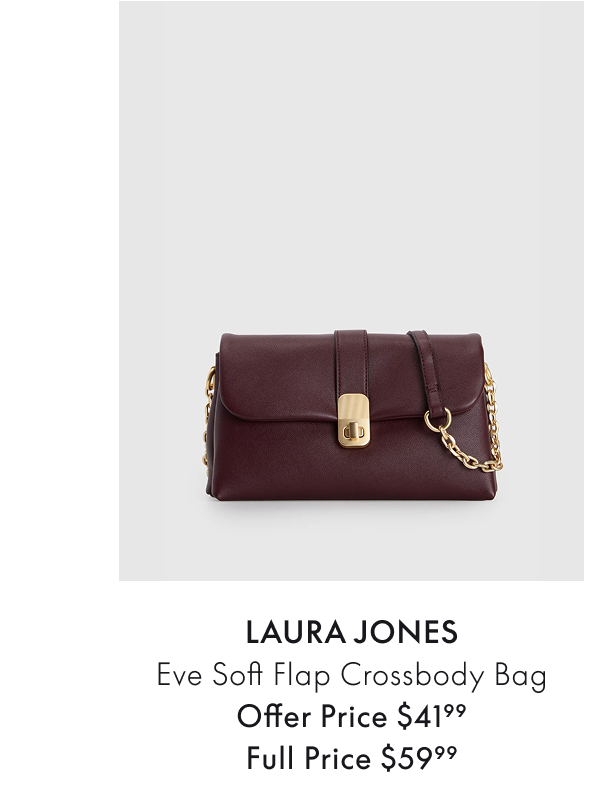 LAURA JONES Eve Soft Flap Crossbody Bag