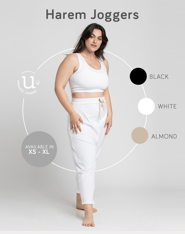 Shop Ripple yoga wear organic lounge Harem joggers