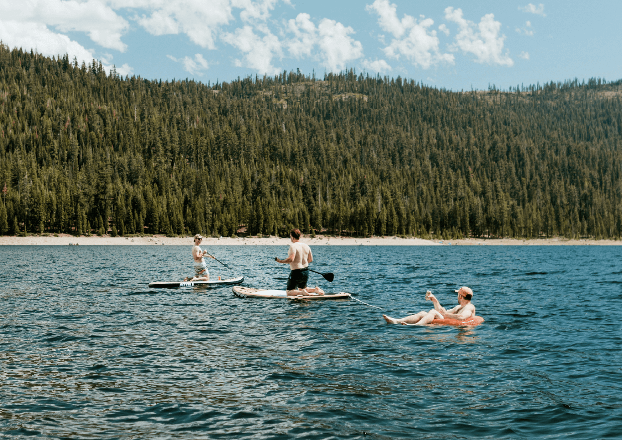 Swimming in summer